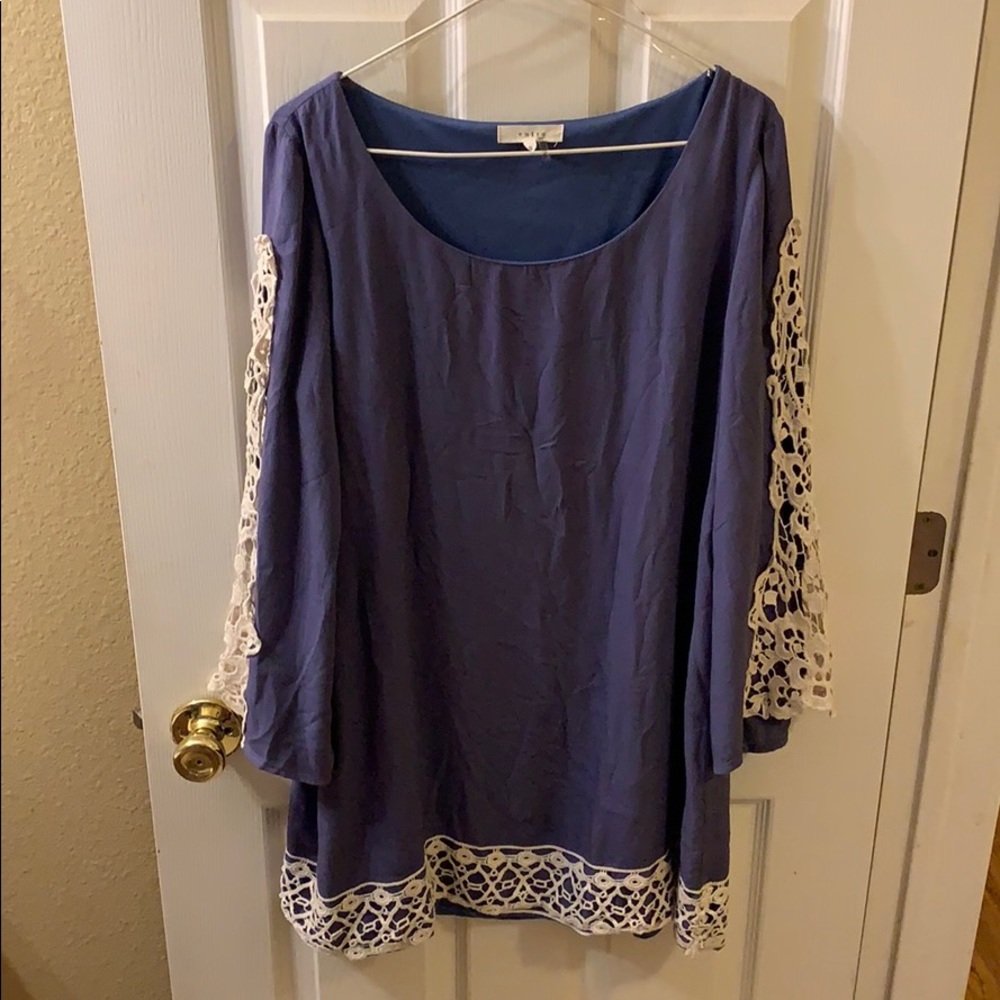 Long Sleeved Crochet Midi Dress